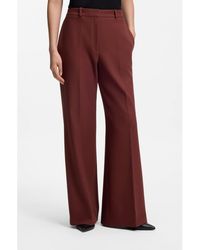 HUGO - Regular-Fit Trousers With Wide Leg - Lyst
