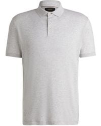 BOSS - Regular-Fit Poloshirt Aus Merzerisierter Italienischer Baumwolle - Lyst