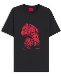 HUGO - Graphic-Print T-Shirt - Lyst