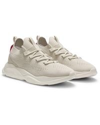 HUGO - Knitted Trainers With Logo-Embossed Eva Sole - Lyst