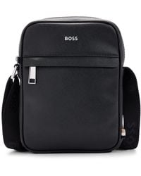 BOSS - Reporter Bag With Signature Stripe And Logo Detail - Lyst