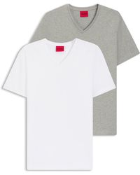 HUGO - Two-Pack Of V-Neck T-Shirts - Lyst