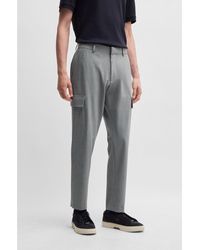 BOSS - Tapered-Fit Cargo Trousers - Lyst