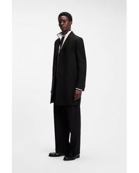HUGO - Buttoned Coat - Lyst