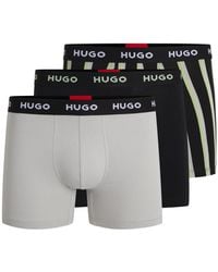 HUGO - Three-Pack Of Boxer Briefs - Lyst