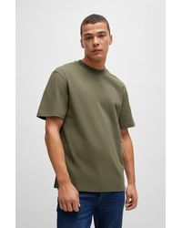 HUGO - T-shirt Relaxed Fit en jersey de coton à logo imprimé - Lyst