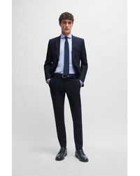 BOSS - Slim-fit Suit In Stretch Virgin Wool - Lyst