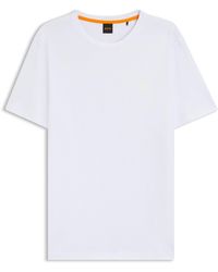 BOSS - T-Shirt Van Katoenen Jersey Met Logopatch - Lyst