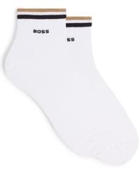 BOSS - Signature Stripe Short-Length Cotton Socks - Lyst