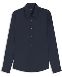 BOSS - Performance Regular-Fit Shirt With Micro Pattern - Lyst