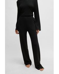 BOSS - Logo-embroidered Tracksuit Bottoms In Ottoman Jersey - Lyst