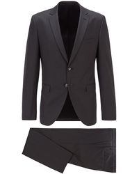 BOSS by HUGO BOSS Extra-slim-fit Suit In Virgin-wool Serge - Grey