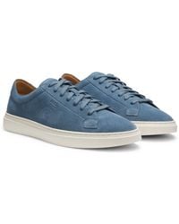 BOSS - Suede Trainers With Emed Logo - Lyst