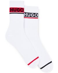 HUGO - Two-pack Of Quarter-length Socks With Logo Details - Lyst