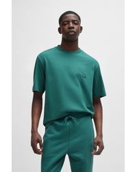 HUGO - Cotton-jersey T-shirt With Happy Logo - Lyst