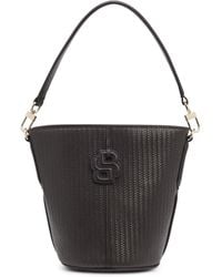 BOSS - Borsa A Secchiello Effetto Intrecciato Con Monogramma Double B - Lyst