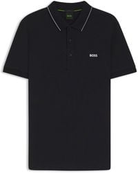 BOSS - Slim-Fit Cotton Piqué Polo Shirt With Logo - Lyst