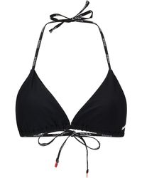 HUGO - Haut de bikini triangle à bretelles logotées et logo - Lyst