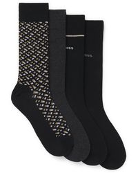 BOSS - Gift-Boxed Four-Pack Of Regular-Length Socks - Lyst