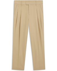 HUGO - Pantalones De Pernera Recta En Algodón Con Tacto De Papel - Lyst