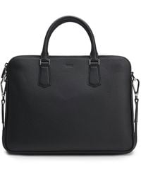 BOSS - Italian-Leather Document Case With Emed Logo - Lyst