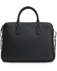 BOSS - Italian-Leather Document Case With Emed Logo - Lyst
