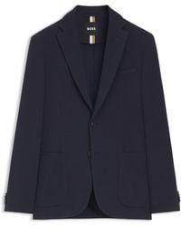 BOSS - Slim-Fit Sakko Aus Fein Gemustertem Baumwoll-Mix - Lyst
