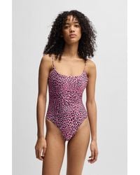 HUGO - Quick-Drying Swimsuit With All-Over Print - Lyst