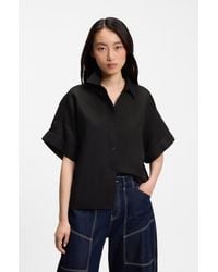BOSS - Black Women's Casual Blouses Size 2 - Lyst