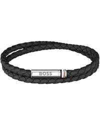 BOSS - Double-Braided Cuff With Logo Closure - Lyst