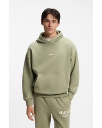 HUGO - Cotton-Terry Loose-Fit Hoodie With Logo Details - Lyst