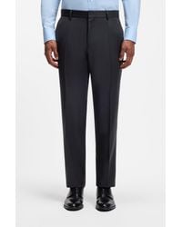 BOSS - Formal Trousers In Virgin-wool Serge - Lyst