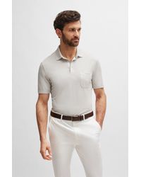 BOSS - Regular-fit Polo Shirt In Silk And Cotton - Lyst