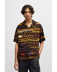 HUGO - X Rb Oversized-Fit Shirt With Racing Print - Lyst