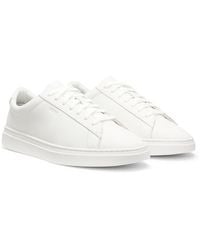 BOSS - Leather Trainers With Rubber Sole - Lyst