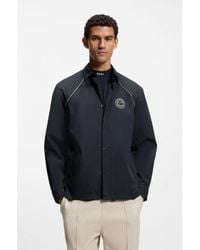 BOSS - Relaxed-Fit Overshirt With Water-Repellent Finish - Lyst