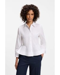 HUGO - Slim-Fit Blouse - Lyst