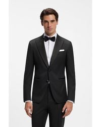 BOSS - Slim-Fit Tuxedo Jacket With Silk-Blend Trims - Lyst