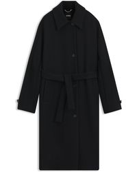 BOSS - Abrigo Con Cinturón Relaxed Fit En Mezcla De Lana - Lyst