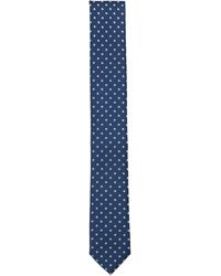 BOSS by HUGO BOSS Gemusterte Krawatte aus recyceltem Material-Mix - Blau