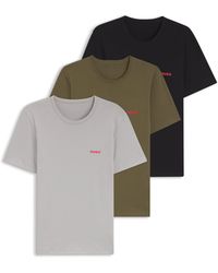 HUGO - Three-Pack Of Logo-Print Underwear T-Shirts - Lyst