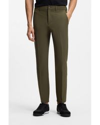 BOSS - Slim-Fit Technical Trousers With Four-Way Stretch - Lyst