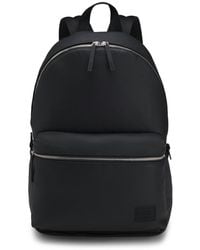 HUGO - Zipped Backpack With Rubber Logo Patch - Lyst
