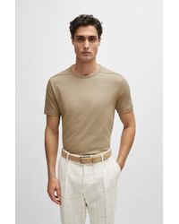 BOSS - Cotton-blend Regular-fit T-shirt With Ergonomic Seams - Lyst