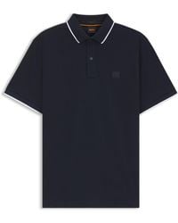 BOSS - Slim-Fit Poloshirt Aus Elastischem Baumwoll-Piqué - Lyst
