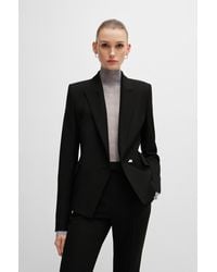 BOSS - Regular-fit Double-breasted Jacket In Stretch Material - Lyst