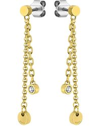BOSS - Multi-chain Earrings With Medallions And Crystals - Lyst