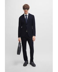 BOSS - Slim-fit Suit In Pinstripe Performance-stretch Fabric - Lyst