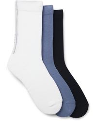 BOSS - Three-Pack Of Regular-Length Socks With Structured Tape - Lyst