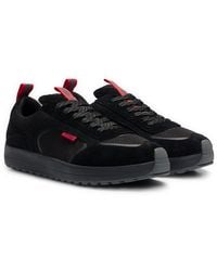 HUGO - Suede Trainers With Driver Sole - Lyst